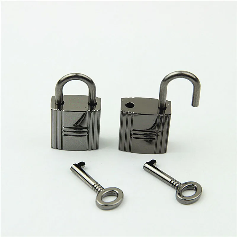 10Pcs Square Metal Clasp Turn Lock Twist Key Locks Rose Gold DIY Handbag Purse Closure Bag Parts Leather Hardware Accessories