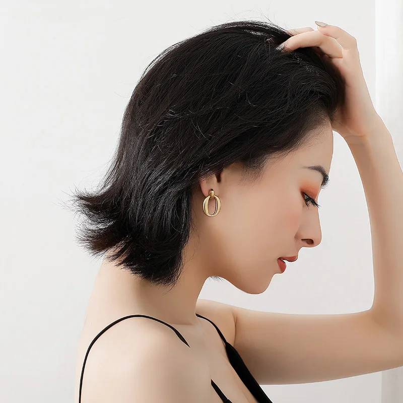 Kshmir2020 новые серьги золотого цвета геометрические металлические восстановленная