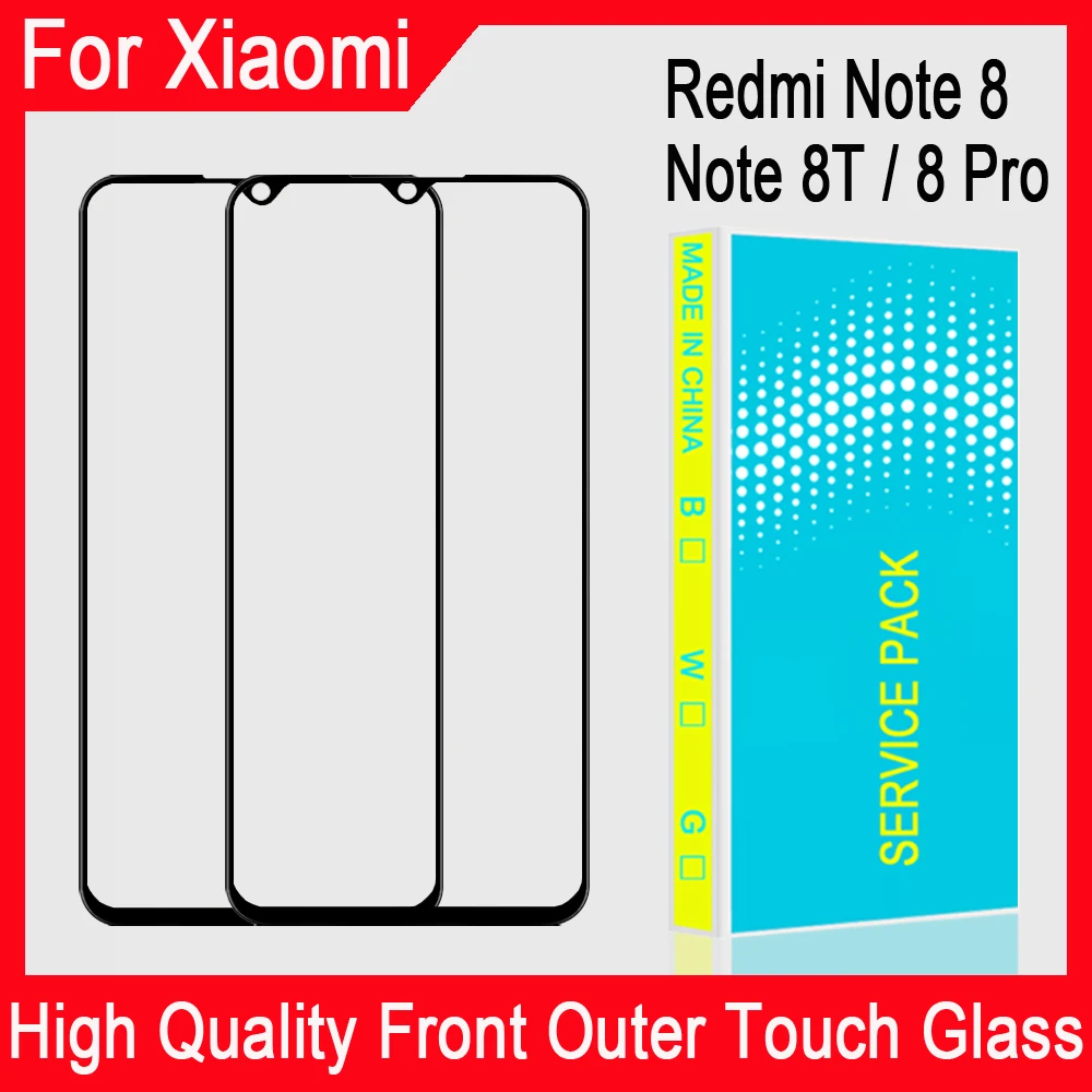 Переднее внешнее стекло ЖК дисплея для Xiaomi Redmi Note 8 Note8 Pro Сенсорная панель