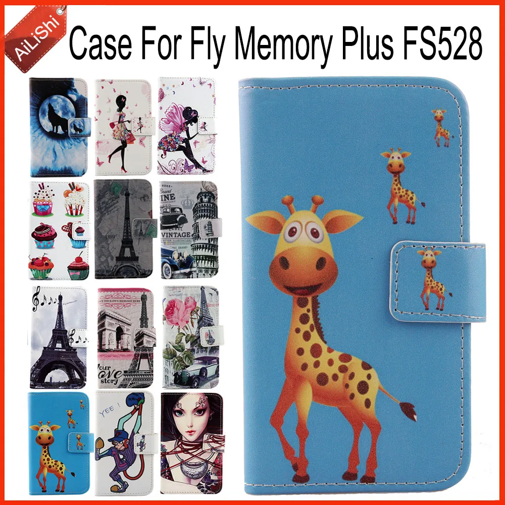 AiLiShi прямо с завода! Чехол для Fly Memory Plus FS528 роскошный Флип кожаный чехол