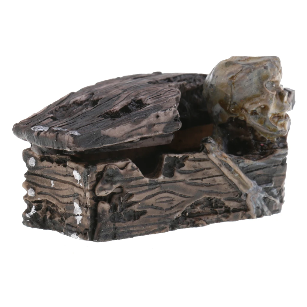 Фигурка из смолы зомби в гробе поделки ручной работы для украшения дома и офиса |