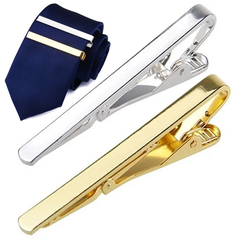 

Men Metal Silver Gold Simple Necktie Tie Bar Clasp Clip Clamp Pin Men Stainless Steel for Business Ma Necktie Tie Clasps