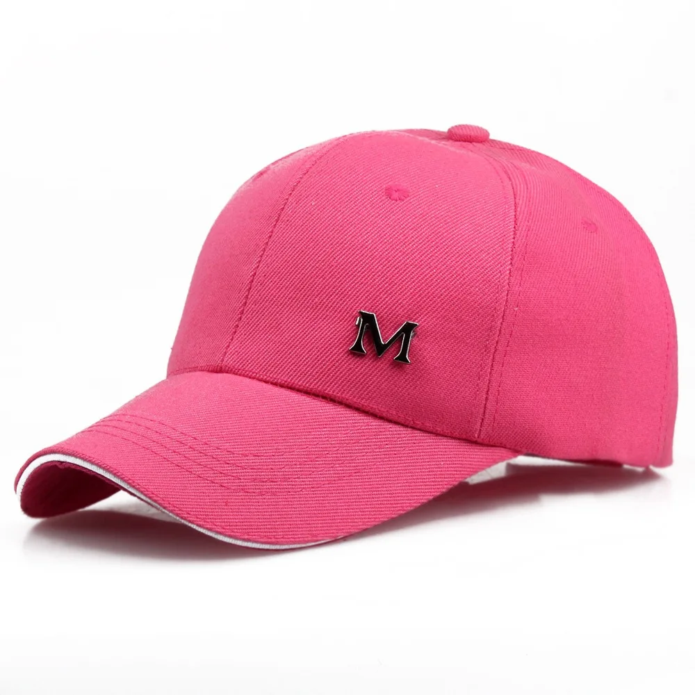 Бейсболка унисекс хлопковая с буквой M регулируемая косточка | Аксессуары для