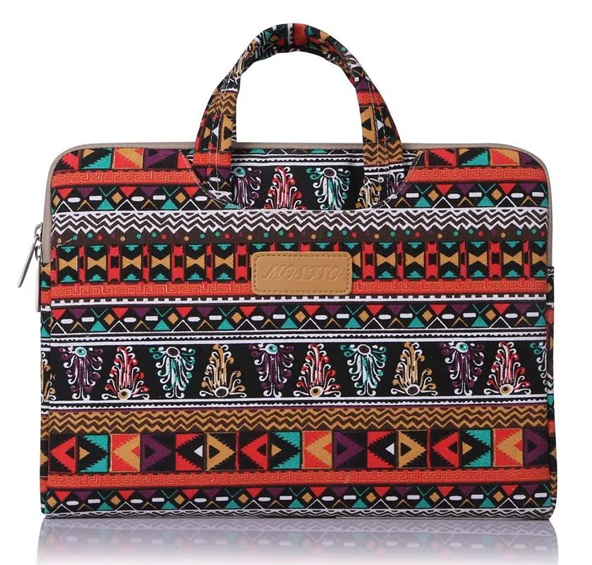 Bohemian Phoenix MOSISO холщовый портфель для ноутбука 11 13 14 15,6 дюймов чехол для переноски для Macbook Pro Air Asus/acer/hp notebook - Цвет: Bohemian Phoenix