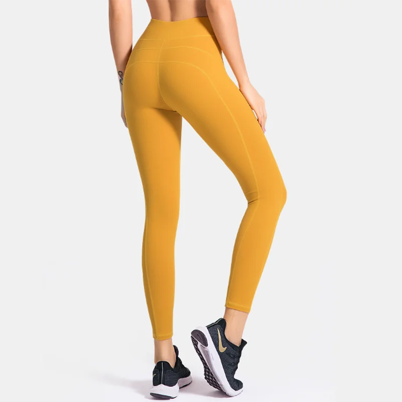 

INS Европейский горячий стиль Бег упражнения фитнеса быстросохнущая йога одежда без неловкой линии Высокая талия медовый персик ягодицы кол...