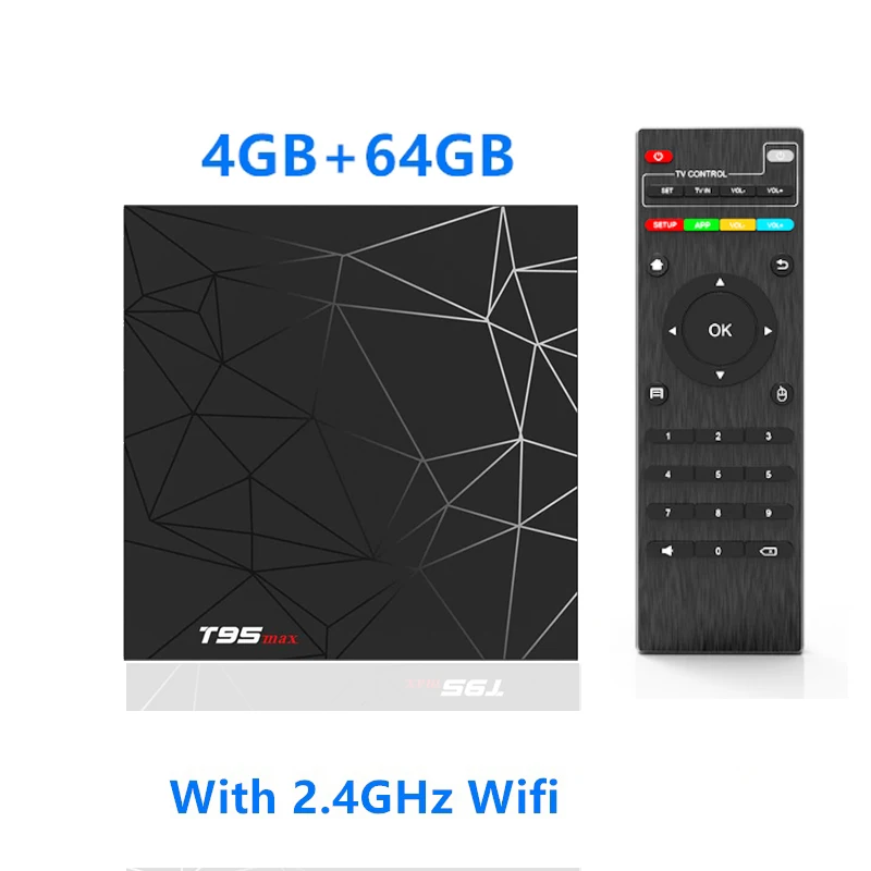 4GB64GB 4 Гб ram 64 Гб rom 6K Smart tv BOX Android 9,0 T95 MAX Allwinner H6 четырехъядерный 2,4G Wifi Youtube 16G/32G T95MAX телеприставка - Цвет: 4GB64GB