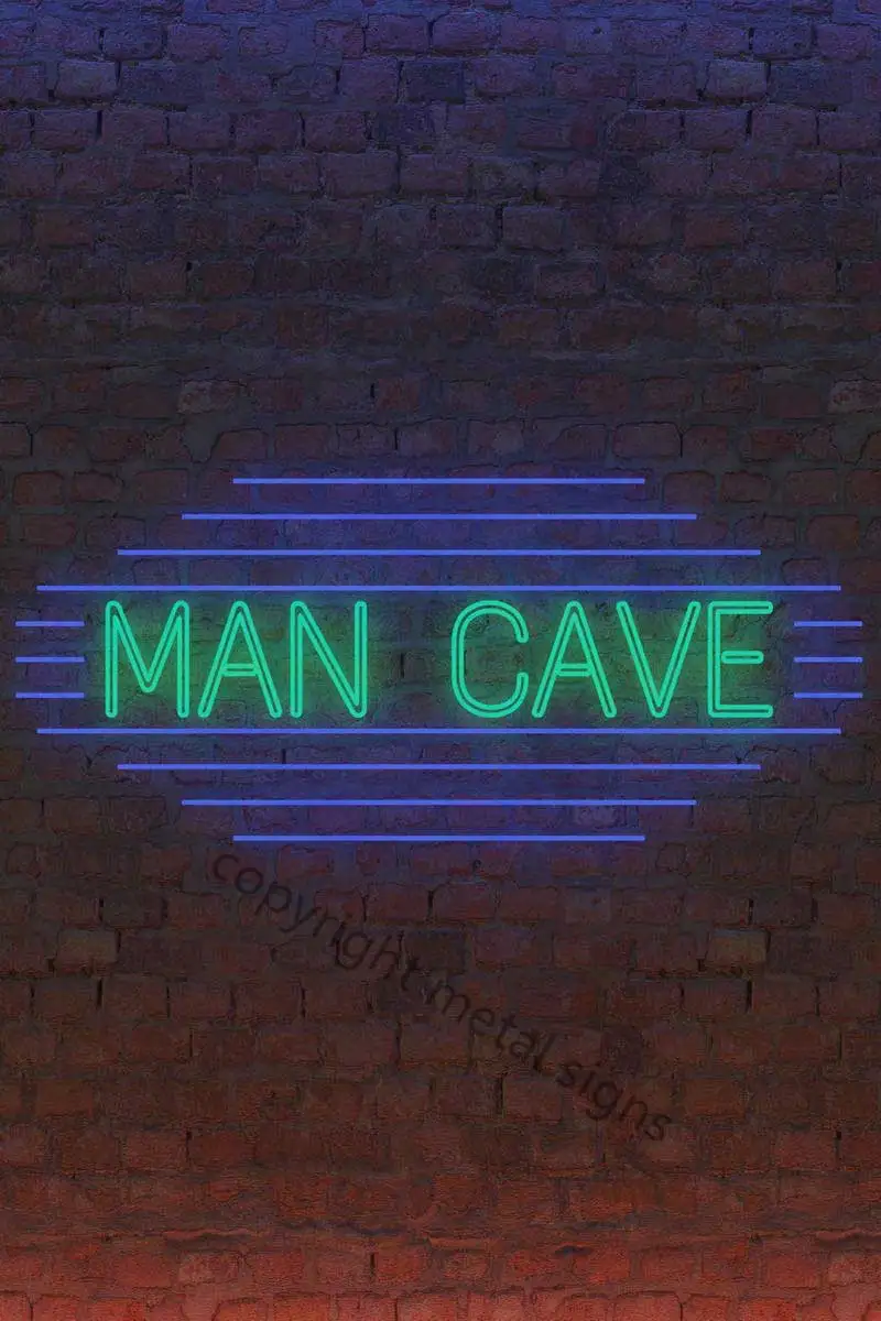 

Неоновая мужская пещера, винтажная металлическая вывеска, жестяная вывеска, оловянные пластины, Настенный декор, ретро неоновая вывеска дл...