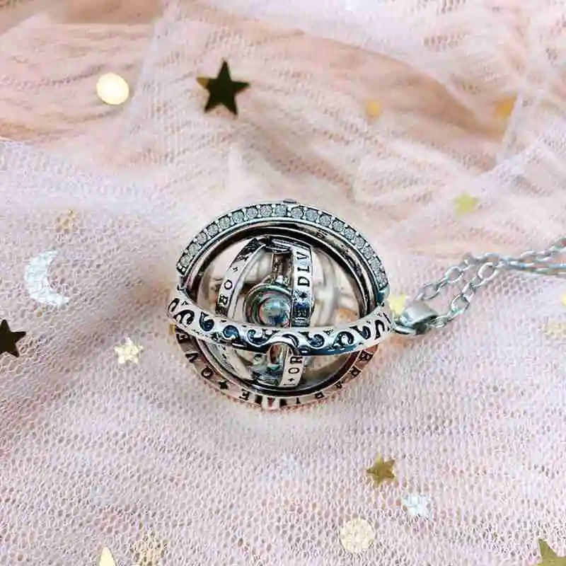 Креативное колье с астрономическим шариком на 100 языках кулон надписью I Love You
