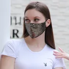 Уличная маска для рта, моющаяся блестящая маска для лица, защитная маска с блестками, многоразовая дышащая эритромаска, подходит для фильтра PM 2,5