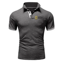 2021 high quality national geographic channel polo classic brand men polo shirt men casual solid short sleeve cotton polos
