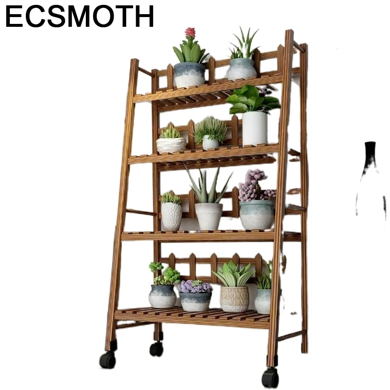 

Repisa Estanteria Para Plantas Wooden Shelves For Pot Plantenstandaard Wood Plant Rack Balcony Outdoor Shelf Flower Stand