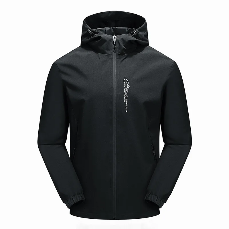 

Spring Autumn Men's Windbreaker Jackets Soft Shell Casual Tactical Jacket Men Hooded Coats Streetwear Solid Men Jacket Outwear