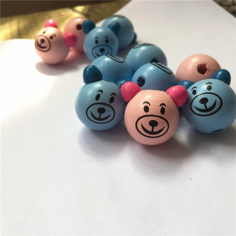 Популярный DIY 5 шт 3D мультяшный медвежонок бусины разделители из натурального