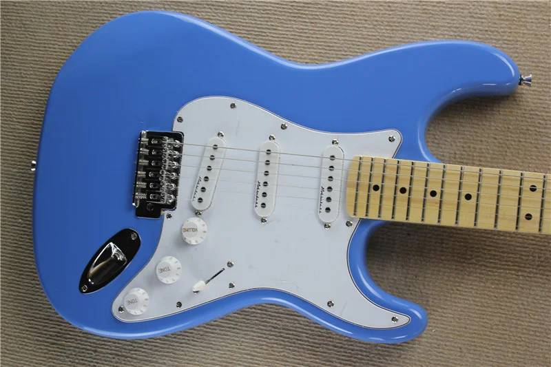 

Chinese guitar factory custom new blue ST Electric Guitar Maple Fingerboard free shipping 01