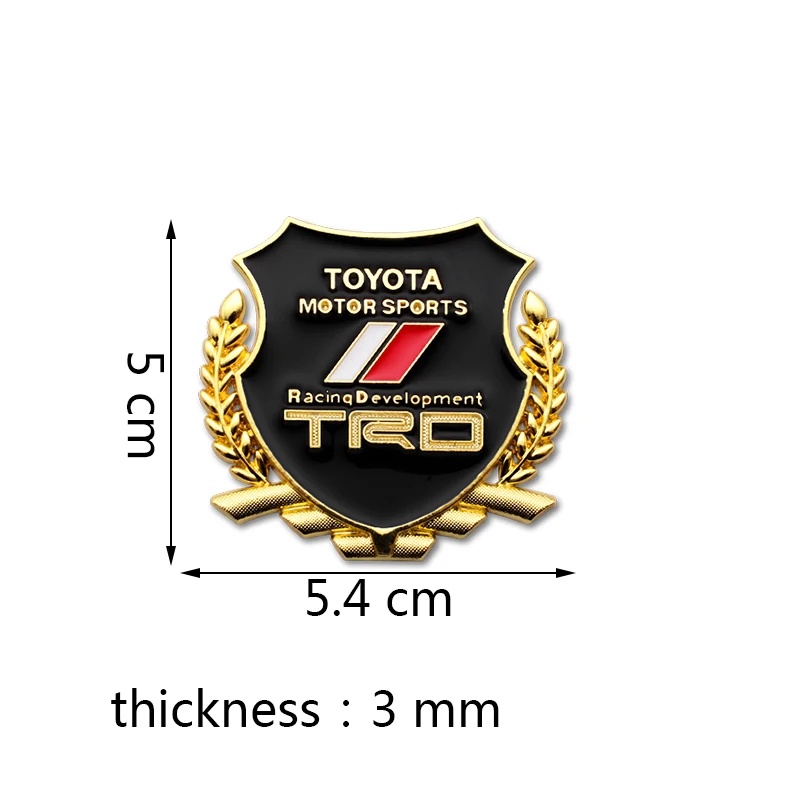 3D металлические автомобильные наклейки внешние для Toyota TRD VIOS Avensis Auris Hilux RAV4 2 шт. |