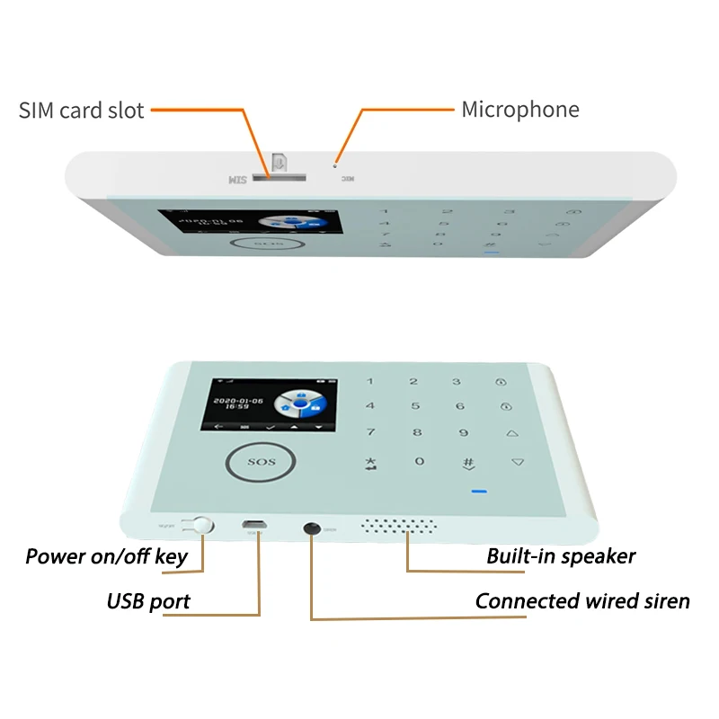 

Беспроводная домашняя система охранной сигнализации с Wi-Fi и GSM, управление через приложение, одна машина с двумя сетевыми датчиками, противо...