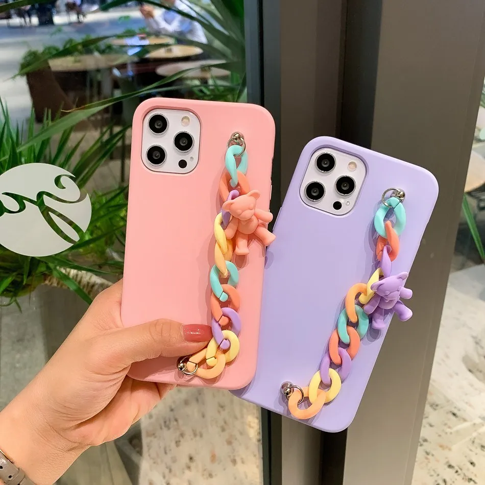 liquid silicone case for realme 8 7 6 5 pro c25 c15 c11 c12 5i 5s 6i xt x7 x50 pro x x2 v5 v15 narzo 20 30a cutebear chain cases free global shipping