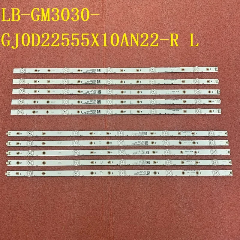 

10pcs/set LED bar for LB-GM3030-GJ0D22555X10AN22-R-1-H L T 55PUS7304 55PUS6704 55PUS7394 55PUS7504 TPT550J1-QUBH84.K 55PUS6754