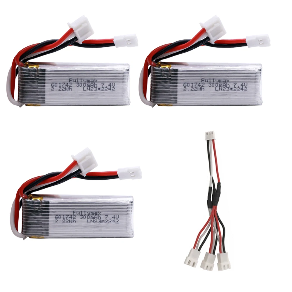 Аккумулятор 7 4 в 300 мАч с зарядным кабелем для WLToys F959 XK DHC 2 A600 A700 A800 A430 RC Самолет RTF