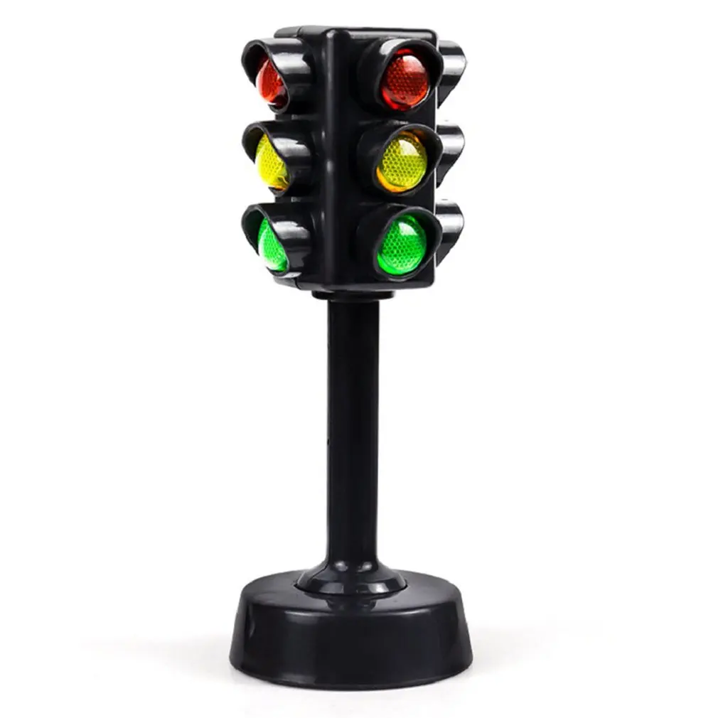 

Mini Traffic Signs Road Light Block LED Children Safety Education Kids Puzzle Traffic Light Toys Boys Girl Gifts