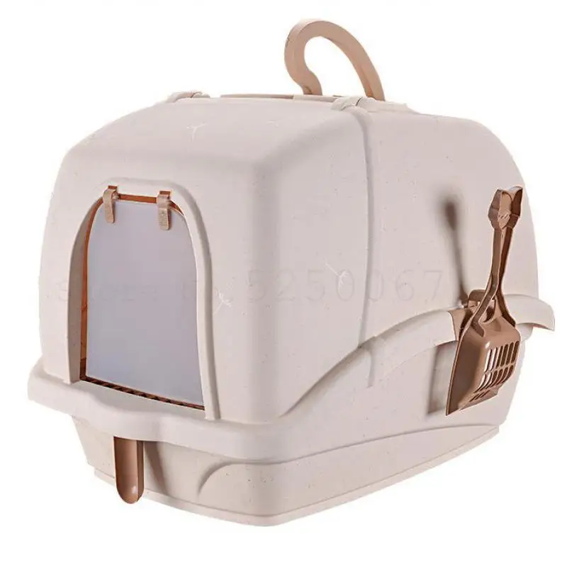 Полностью закрытый дезодорирующий двойной туалет для кошек большого и