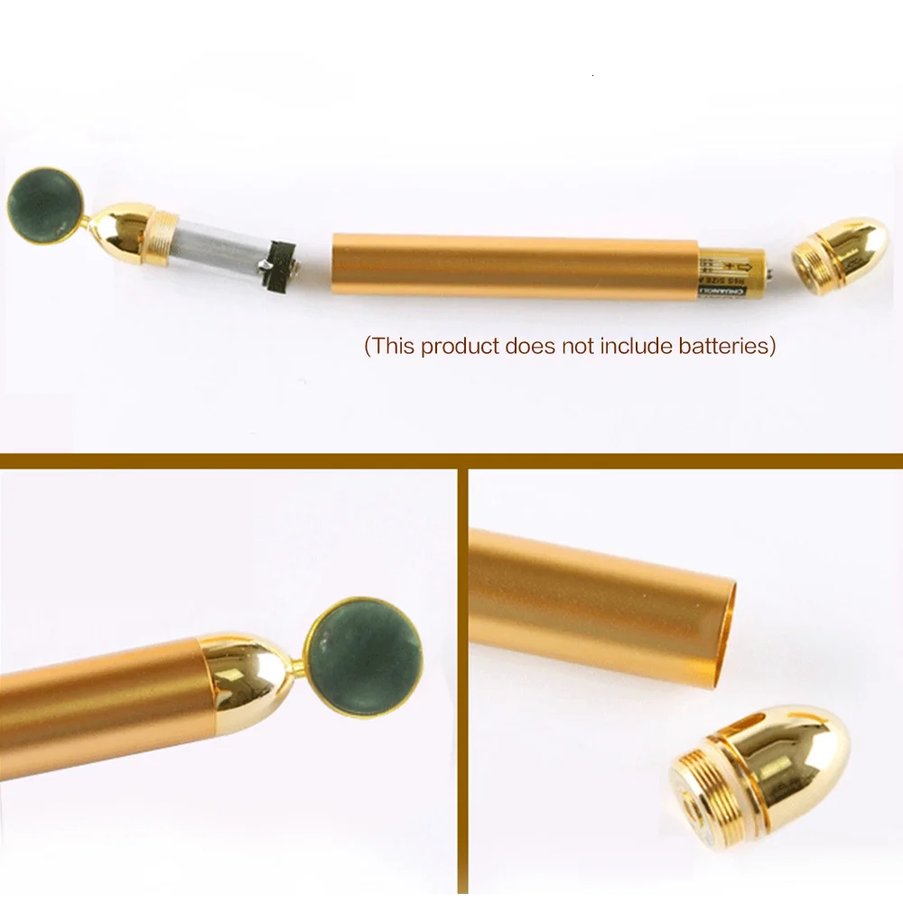 24K beauty Bar V лицо артефакт подтяжка лица палка для массажа лица нефритовый роликовый лицевой спа-массаж для тела