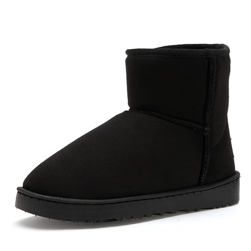 black boots women Очень теплые зимние ботинки мужские роскошные брендовые модные зимние ботинки унисекс для мужчин; повседневная обувь; ботильоны для влюбленных; Bot PUTILER - Цвет: black boots women