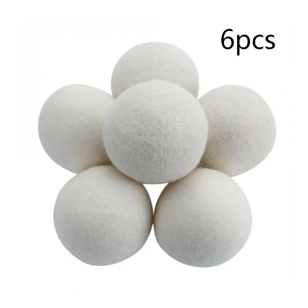 6 шт. шерстяные органические сушильные шарики натуральные гипоаллергенные