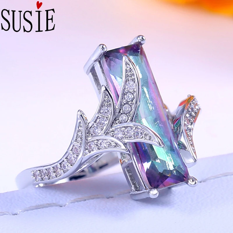 Женское кольцо с кристаллами LOVE SUSIE свадебные аксессуары для пальцев стразы