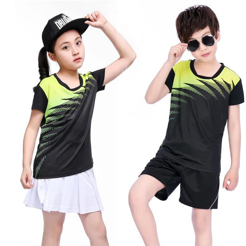 Детская теннисная рубашка + шорты (юбка) спортивная майка быстросохнущая дышащая