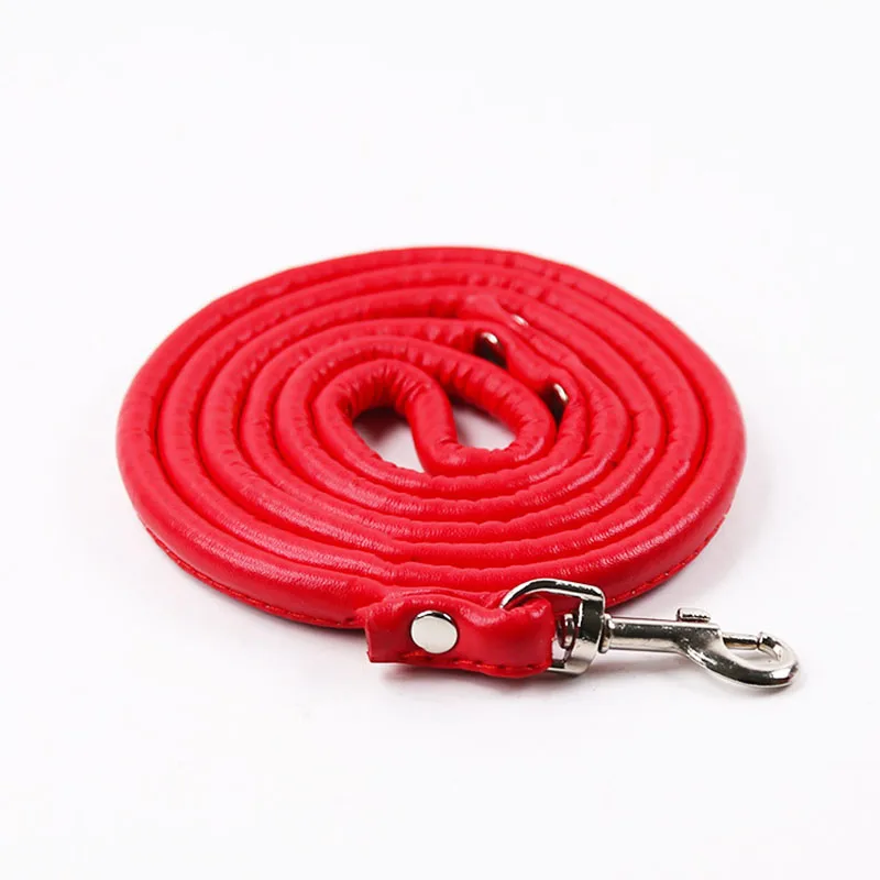 

Pet Cat Puppy Dogs Leash Long Smooth PU Leather Leashes Solid Color Dog Walker Dog Girl Boy Leashes Pink Blue Red Black Leads Pe