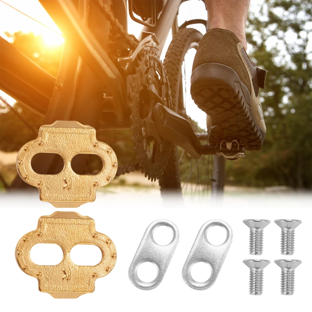 

2Pcs Bike Shoes Cleats Locking Plate MTB Lock Pedal Lock Riding Shoes Splint Set,Bicycle Premium Cleats Crank pedal cleats set