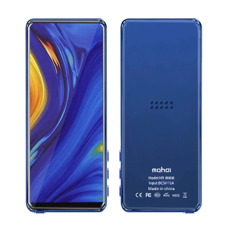 Blue Mahdi M9 Bluetooth MP4 плеер с динамиком сенсорный экран 3,5 дюймов HD HIFI 8 Гб Музыка MP3 MP4 плеер Поддержка видео TF карта - Color: Blue