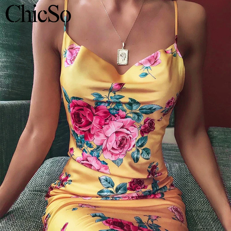 Женское длинное платье в обтяжку MissyChilli винтажное с открытой спиной и цветочным