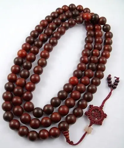 

18mm Huge Tibetan Buddhism 108 Red Sandalwood Prayer Bead Mala Necklace
