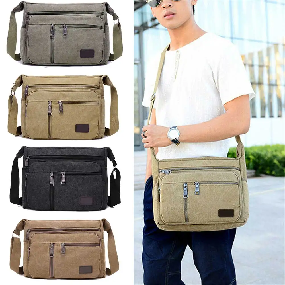 

Canvas Shoulder Postman Bag Vintage Shoulder Bag Men's Messenger Bag Man Handbag Men Casual Crossbody Printing Messenger Bags