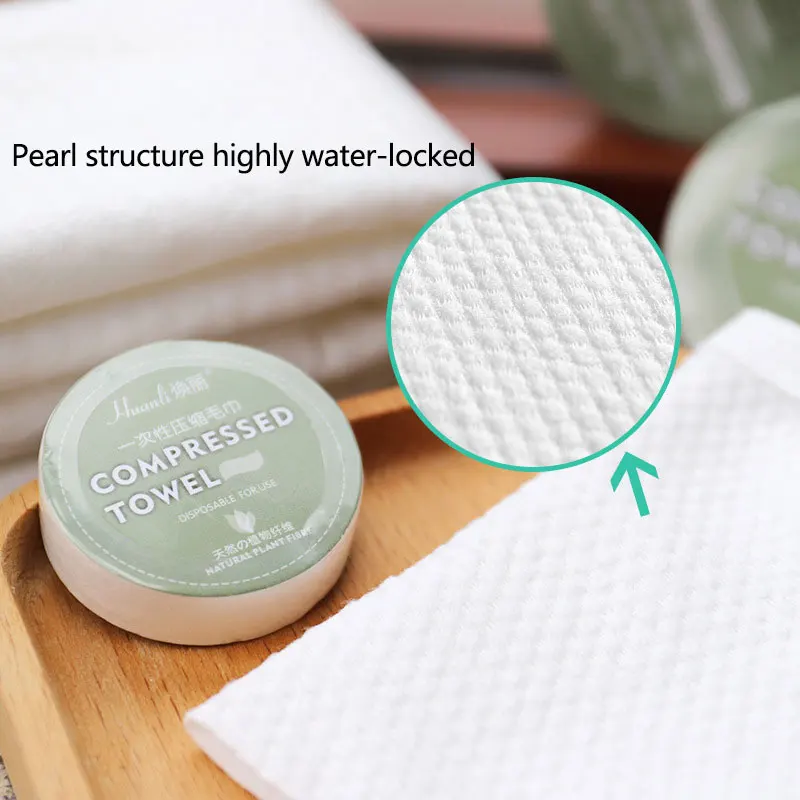 Хлопковое спрессованное полотенце, легко носить с собой, переносное спрессованное полотенце для путешествий на открытом воздухе до трех се...