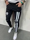 Джинсы мужские рваные в стиле панк, винтажные штаны из тонкой потертой ткани, уличная одежда, тренировочные джинсы, брендовые логистические штаны, три цвета, 2021