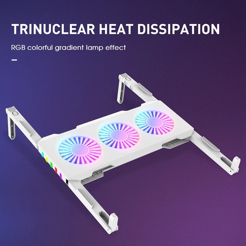 laptop cooling pad gaming laptop cooling bracket with 3 leds large quiet cooling fan suitable for 11 17 inch laptops free global shipping