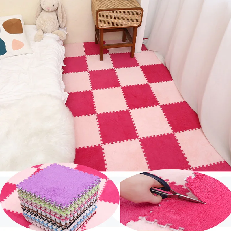 

8/20Pcs Carpet Foam Floor Mat Bedroom Modern Tatami Living Room Square Splicable Household Non-Slip Crawling Rugs