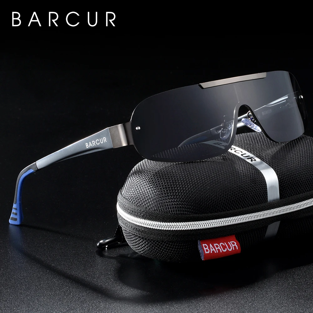 Солнечные очки BARCUR поляризационные для мужчин и женщин алюминиевые