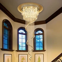 stair chandelier duplex building rotating villa duplex living room in the stair lamp long modern simple crystal chandelier