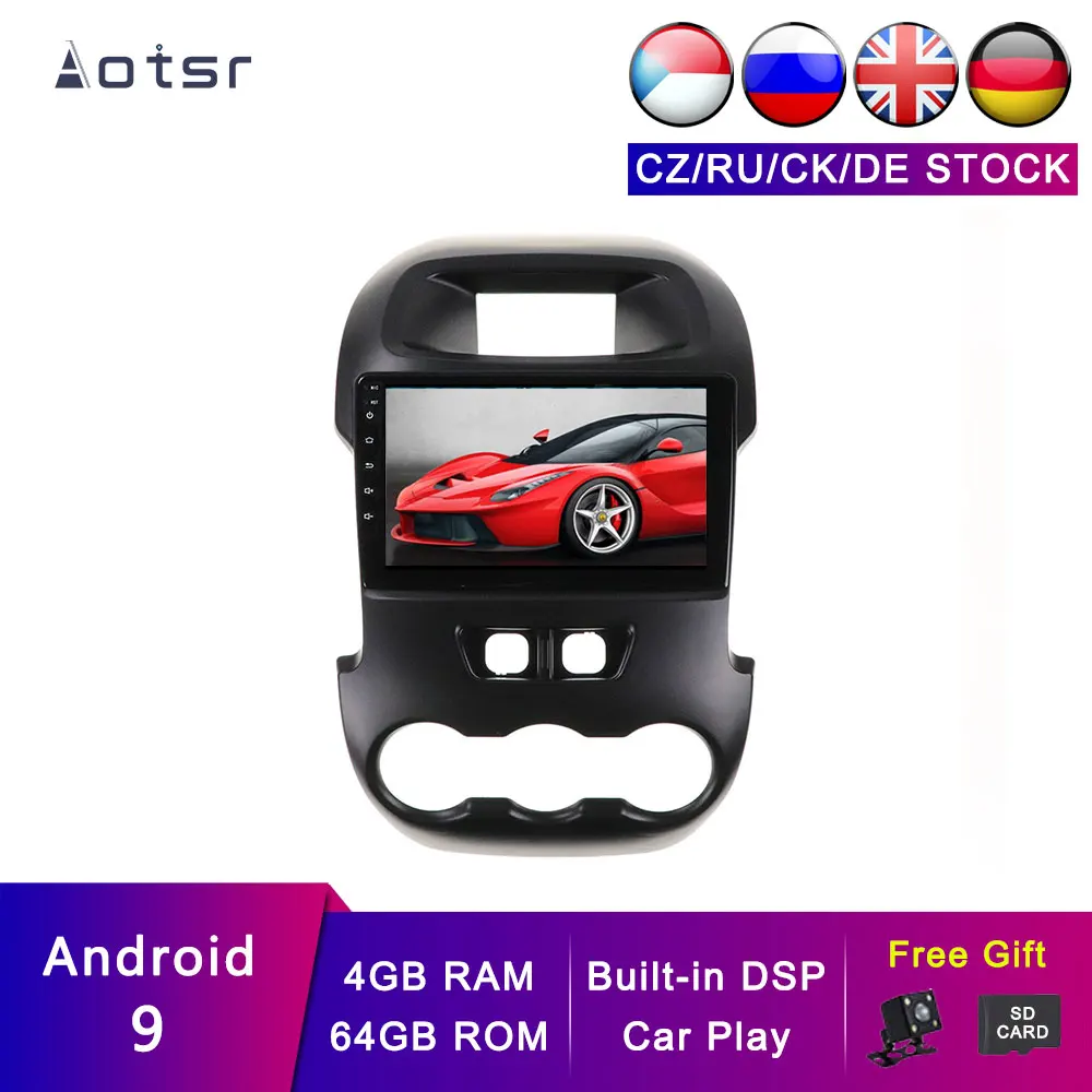 Автомобильный GPS AOTSR Android 9 для Ford Ranger F250 2011 2014 навигация мультимедийный плеер
