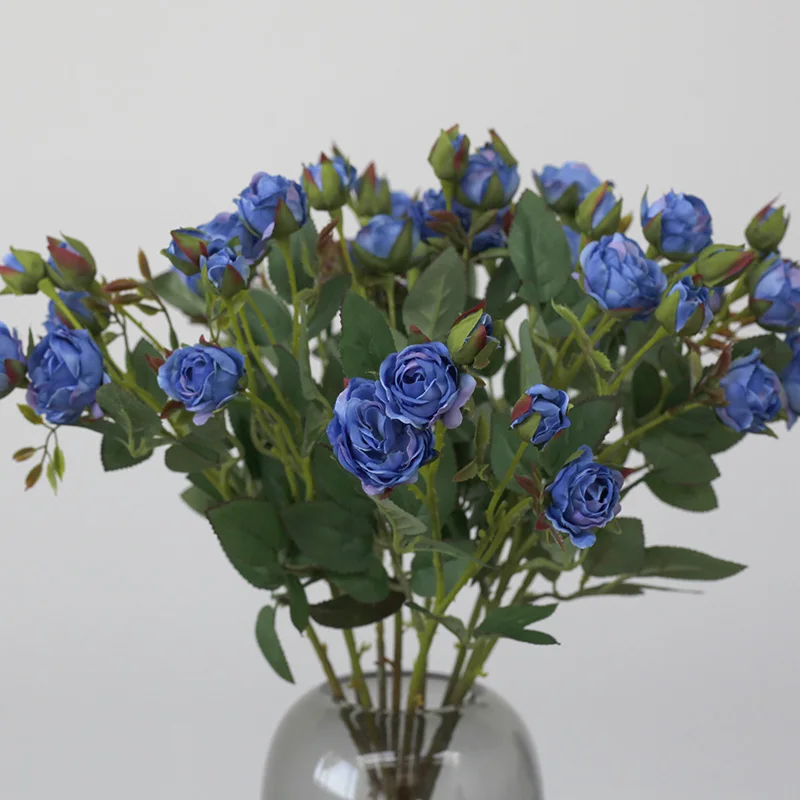 Маленькие шелковые розы на 5 головок Искусственные Цветочные букеты декор для