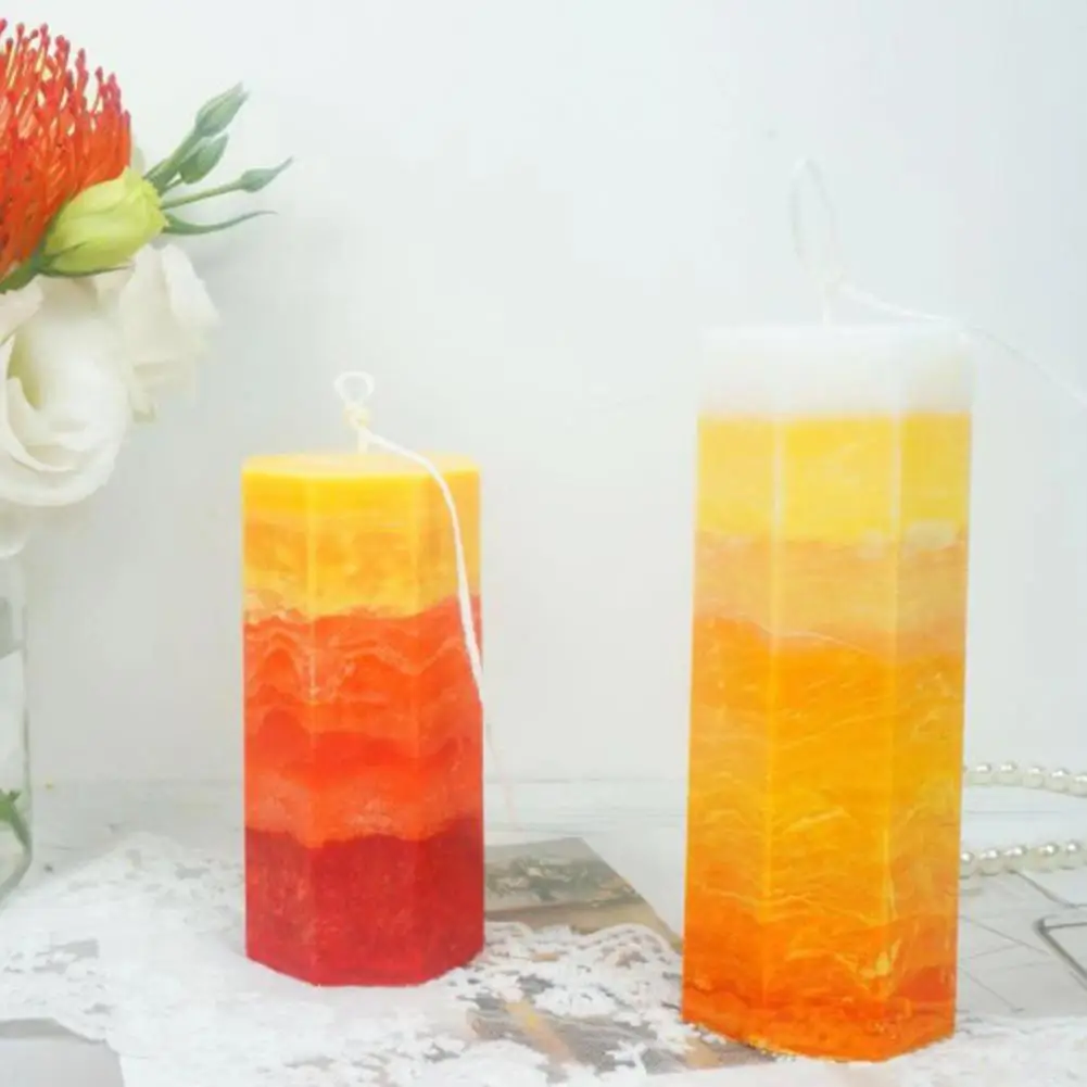 Шестигранная форма для свечи ручной работы 3D силиконовая мыла DIY пластырь