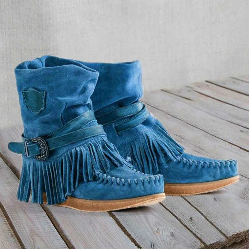 

Nice Tassel Fashion Ankle Boots For Women Spring Shoes Nice Pop Female Solid Color Martin Boots For Women Bandage Casual Shoes