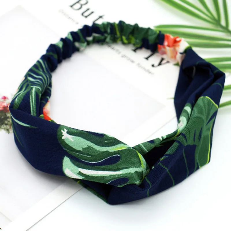 Повязка на голову женская с цветочным принтом резинки завязками |