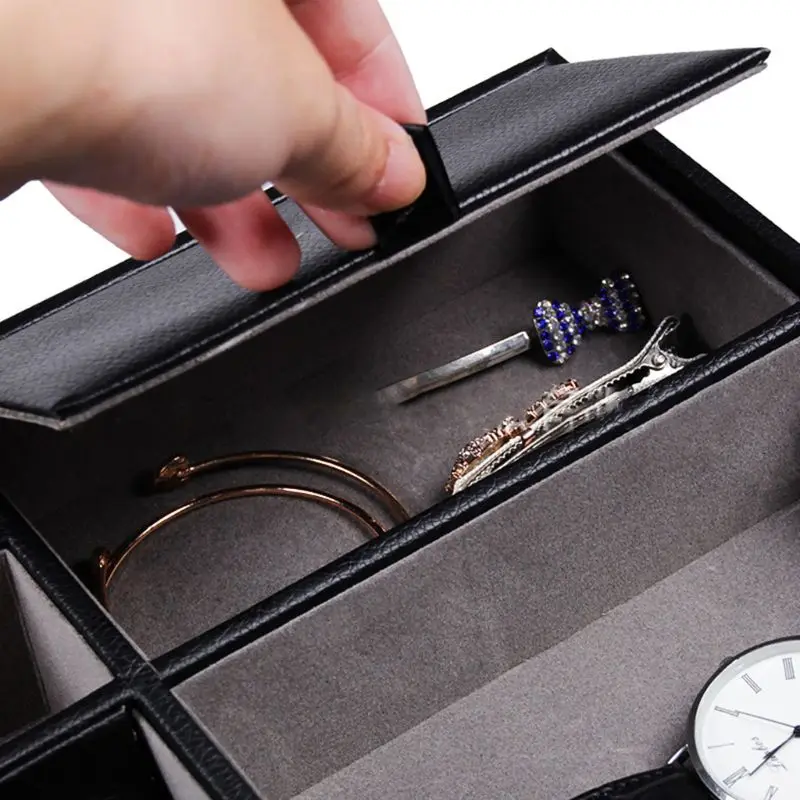 Настольная коробка для хранения офисная ожерелья серьги гвоздики H37C|Упаковка и
