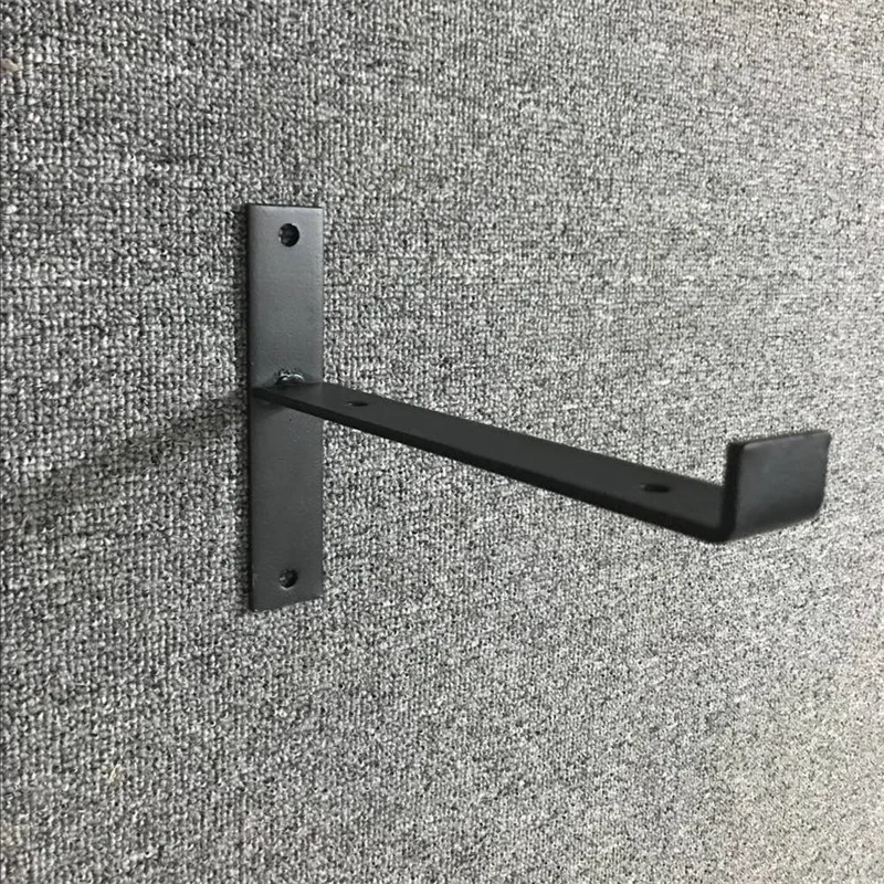 

Новинка, черный металлический Треугольный Кронштейн, держатель для полки, сверхмощный настенный держатель, настольная полка с крючками 15/20/...