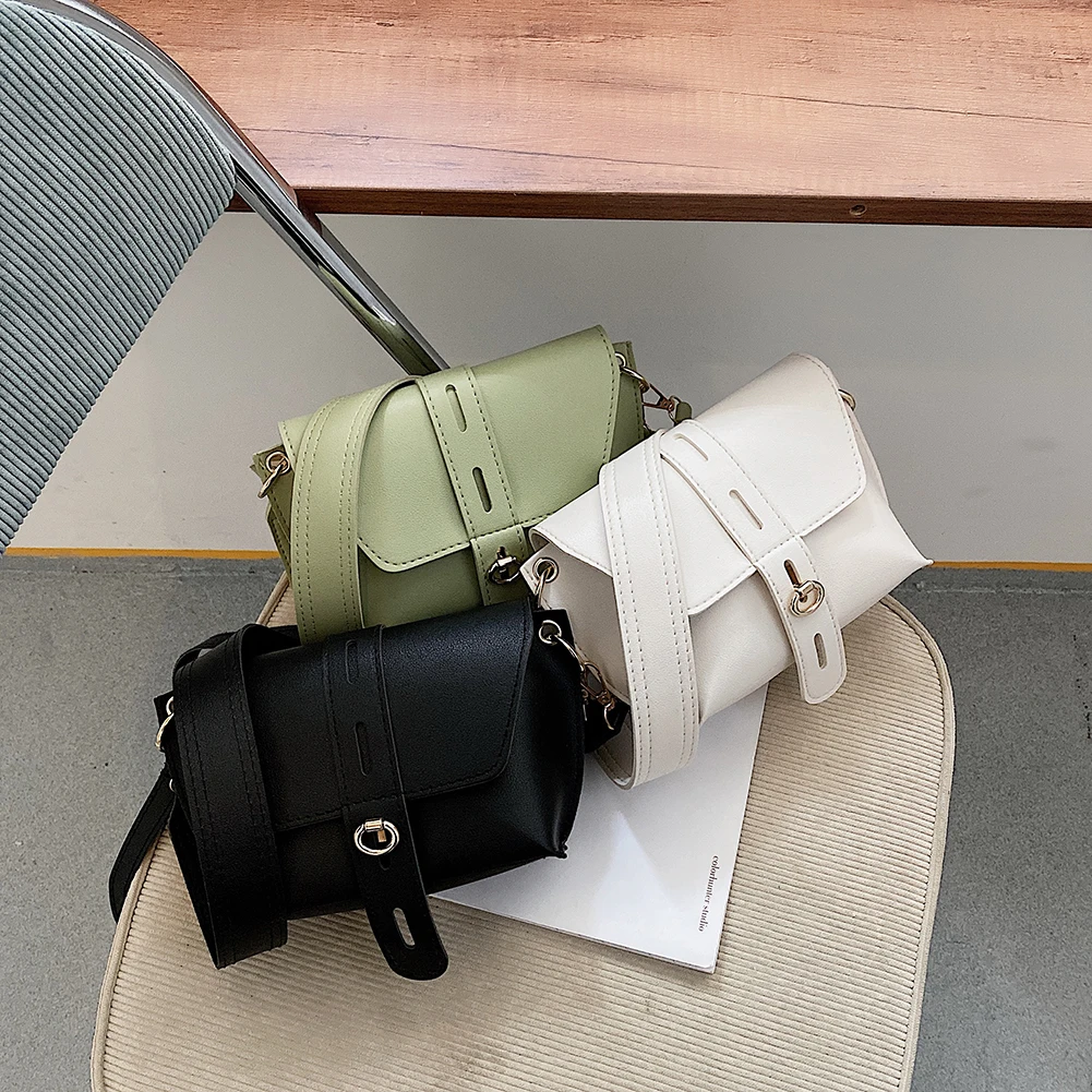 

Fashion Women PU Leather Shoulder Crossbody Bag Casual Ladies Solid Color Messenger Bags Small Top-handle Handbags Flap Purse